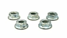 (Qty5) Wald Flanged 5/16" x 24 TPI Bicycle Hub Axle Nuts