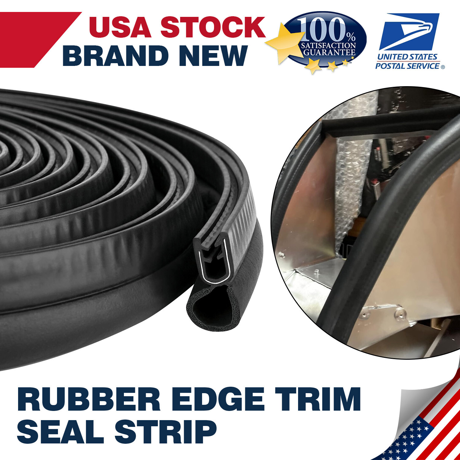 39FT U Shape Rubber Seal Weather Strip Door Edge Moulding Trim For Pontiac Model