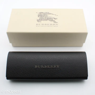 Burberry großes schwarzes rechteckiges Hartschalenetui aus Kunstleder