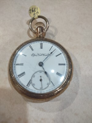 Elgin antique pocket watch with second hand gold filled 1893