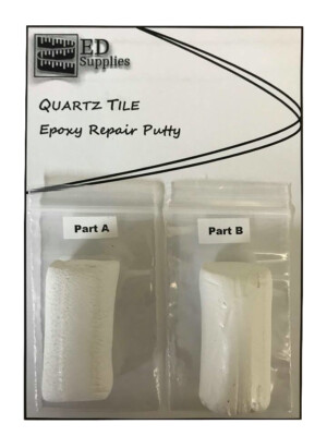 38G Weiß. Boden & Wand Quarz Fliesen Epoxid Reparatur Kitt - Chips, Risse, gebrochen. 