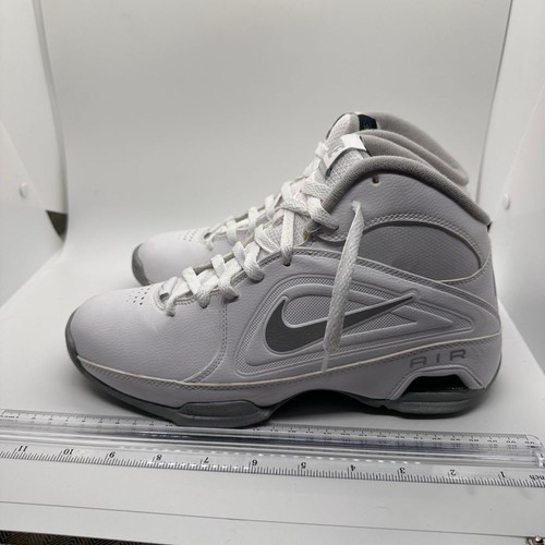 Nike Air Visi Pro 3 Basketball Shoes High Top Athletic Sneakers White Gray Sz 8 - Picture 10 of 13