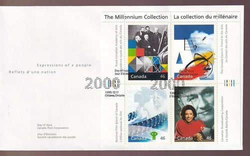Canada FDC 1999 Millennium-Fostering Talent pane of 4, sc#1821