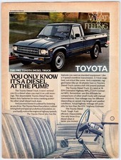 1982 TOYOTA PICK UP TRUCK Vintage 8" X 10.75" Magazine Ad 1980's M314