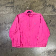 Ralph Lauren Chaps Harrington Jacket Vintage 90s Golf Coat, Pink, Womens Xl