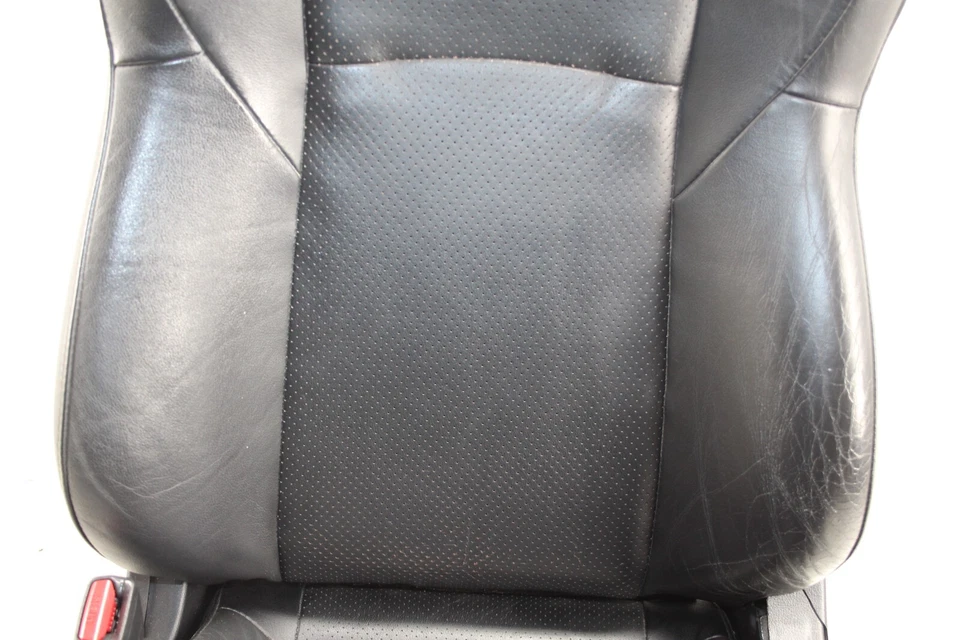 Nissan 350z 2008 asiento delantero izquierdo negro con costuras naranjas OEM Foto 4 de 4