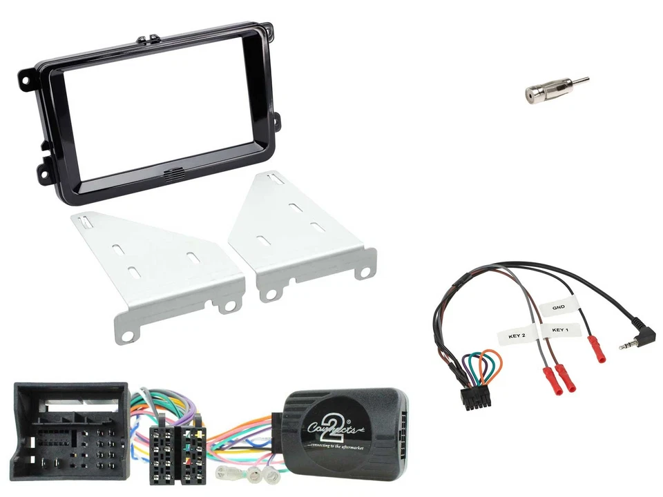 Kenwood Bluetooth USB 2DIN Lenkrad TMC DAB Navigation für VW T6 15-19 piano schw - Bild 3 von 4