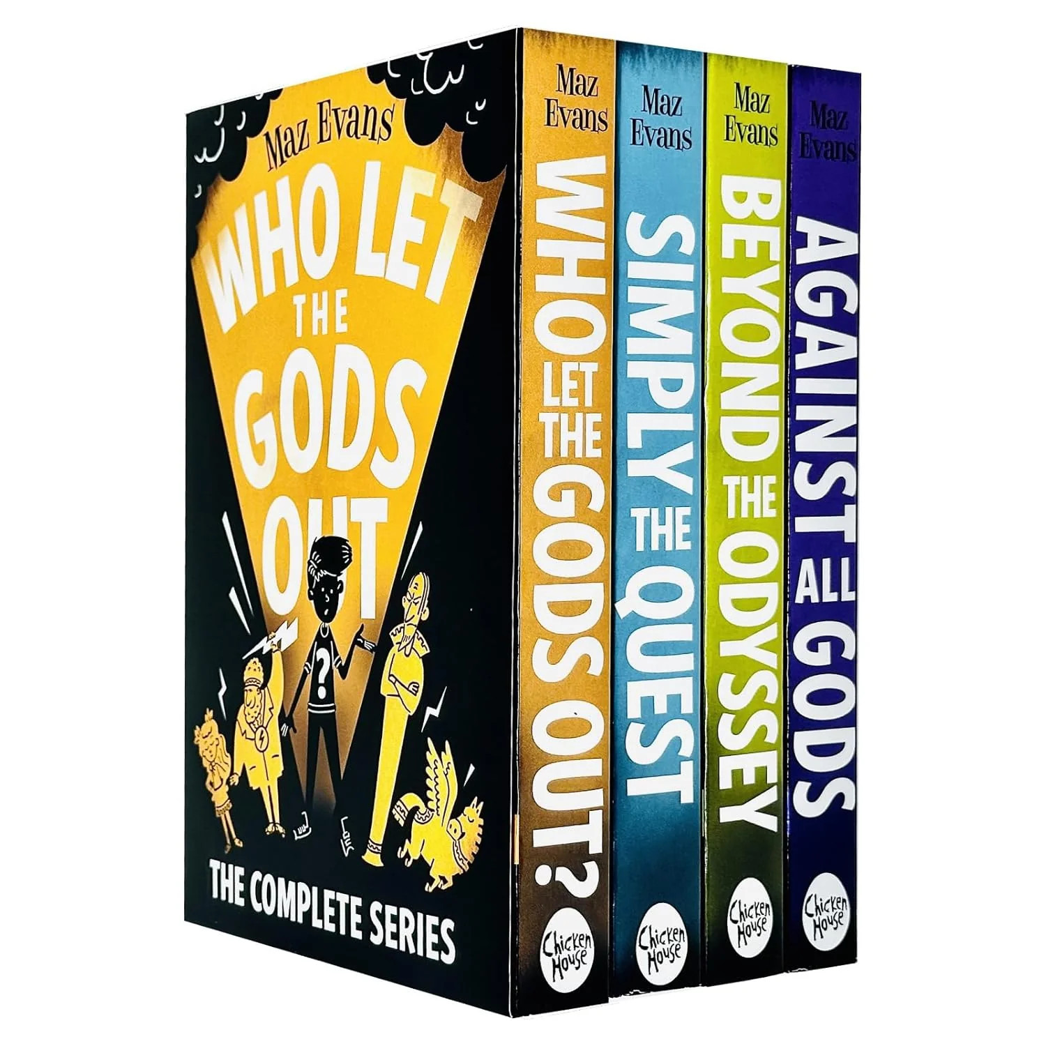 Who Let the Gods Out Series 4-Book Set by Maz Evans | Funny Children | Maz Evans