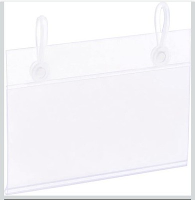 25 Stück 80x55 mm Kunststoff Korb Etiketten Halter Clips mit Aufhängeschnalle Klar