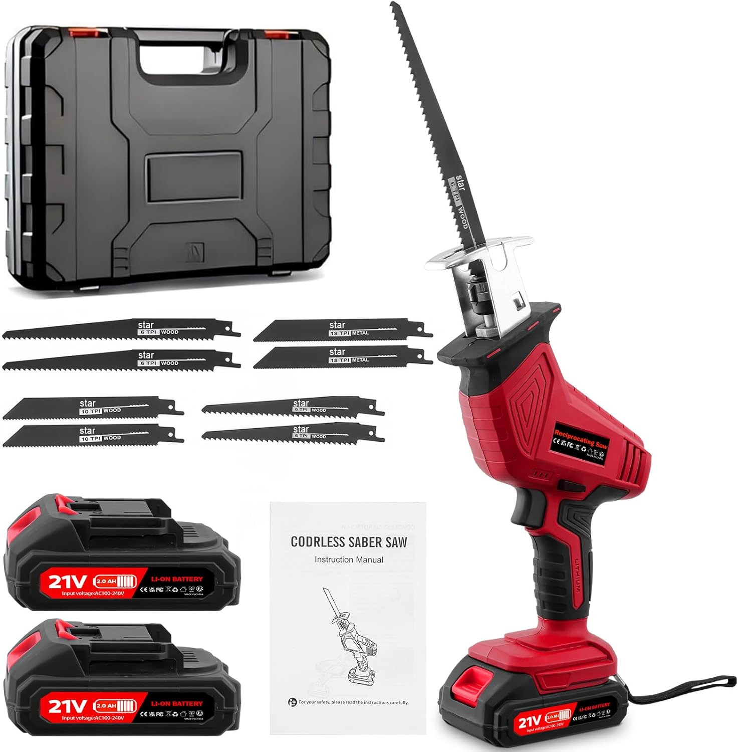 Seghetto a Sciabola 21V Cordless | 4000 SPM Universale per Fai-da-Te