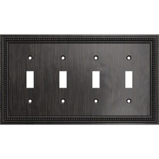 Quad Toggle Wall Switch Plate Wall Plate Bron...