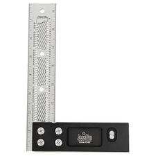 JessEm 07402 8” Stainless Steel Precision Square Ruler with Patented Flex Grip