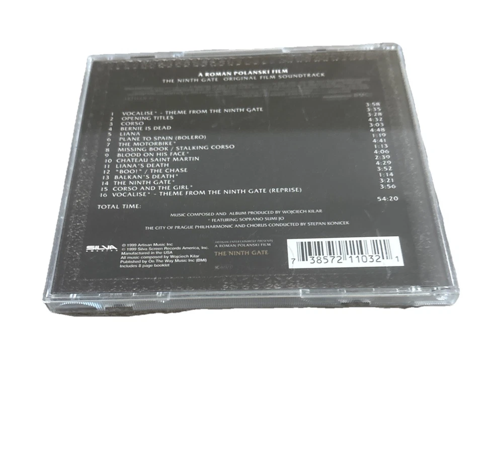The Ninth Gate A  Roman Polanski Film Depp (Wojciech Kilar Composer) OOP 1999 CD - Image 2 of 4