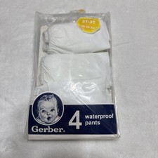 Vintage Gerber Plastic Pants Medium 3 Pack 2T 3T 28-35 LBS Rubber potty training