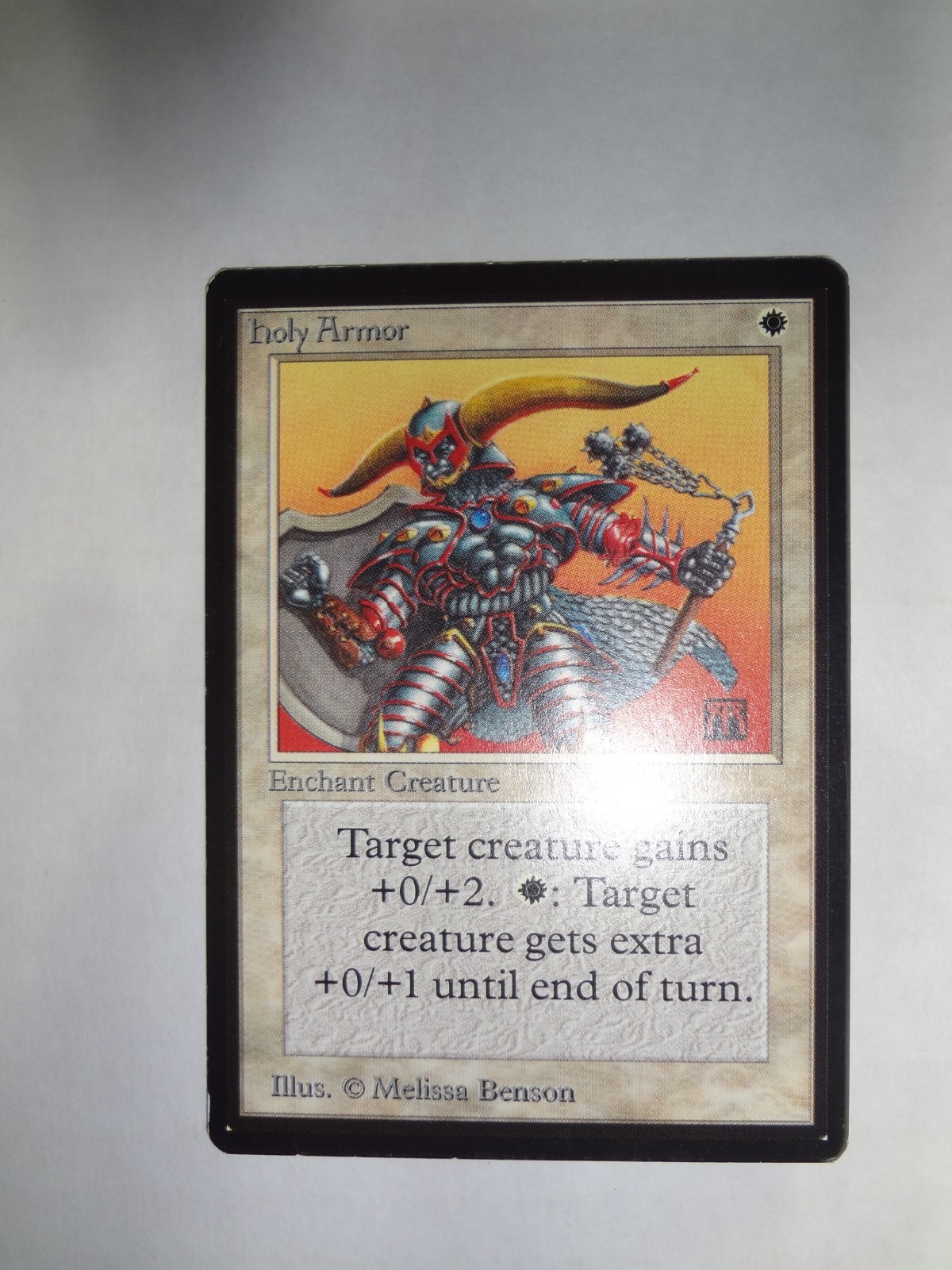 MTG MAGIC THE GATHERING CARD ORIGINAL BETA WHITE HOLY ARMOR ENCHANTMENT COMMON 1