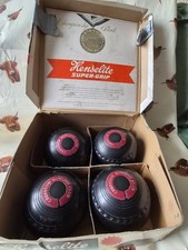 Henselite Super-Grip Size 3 Lawn & Indoor Bowls Set of 4 Chepstow bowling club