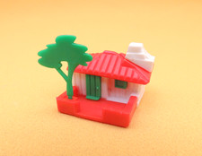 KINDER Surprise - Maison Jardin & Arbre Toit Rouge - 1988 - Vintage Ferrero