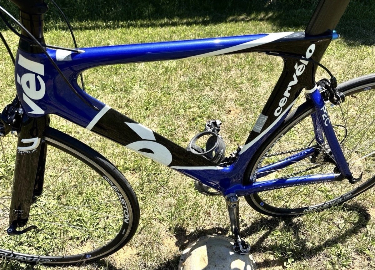 CERVELO P2C Triathlon/TT Carbon Bike 56cm DuraAce Derailleur Crank