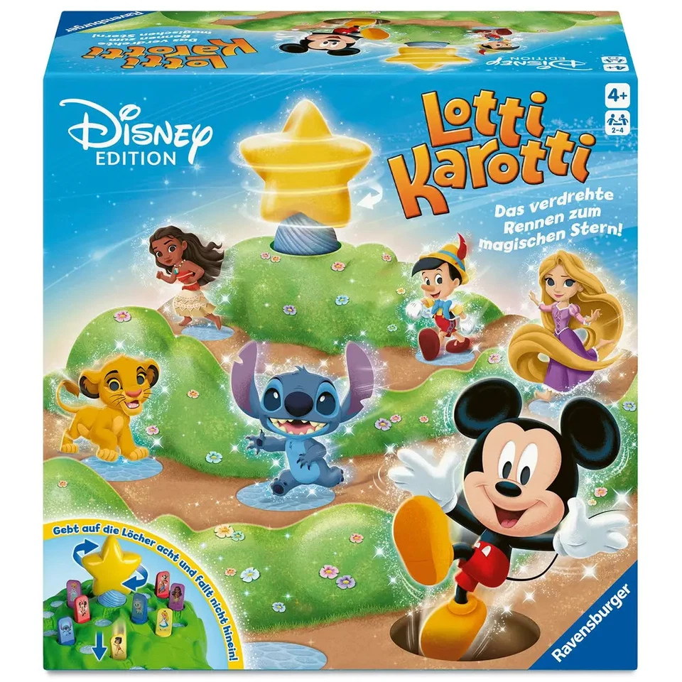 RAVENSBURGER ADVENTSKALENDER|RAVENSBURGER Ravensburger 24851 - Lotti Karotti Disney Edition, Adaption des bekannten Spiele