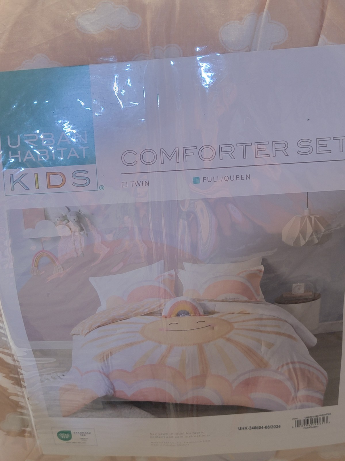 URBAN HABITAT Kids Coverlet Full/Queen  Bedding Set Sun Quilt Sunny Yellow/Coral