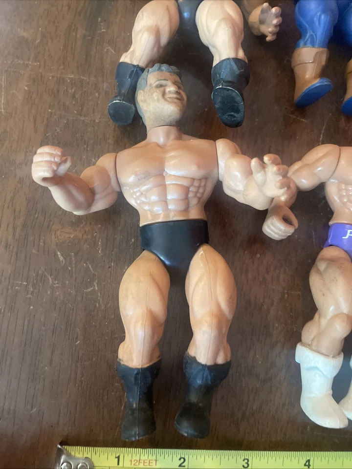 Vintage 1982 REMCO AWA Wrestling Action Figures Lot Of 6 Dirty - Image 2 of 4