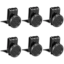 Black Metal Suspender Buttons for Men - No Sew Suspender Clips for Men's Jean 