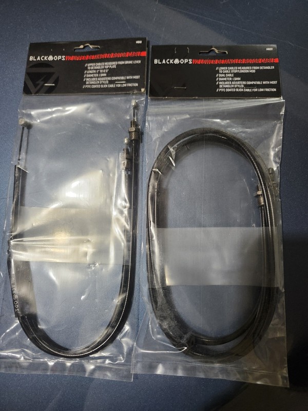 Black Ops Detangler Rotor BMX Gyro Cables Set 700mm Black 2-Pack M6021/22