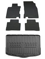 Gummi FußMatten Kofferraumwanne FüR Nissan Qashqai J11 2014-2021 Gummimatten Set