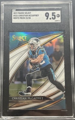 Christian Mccaffrey Select 2019 Field Level White #22/35 JERSEY MATCH SGC 9.5￼￼