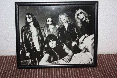 VINTAGE AEROSMITH STUDIO PHOTO FRAMED 11" x 9"