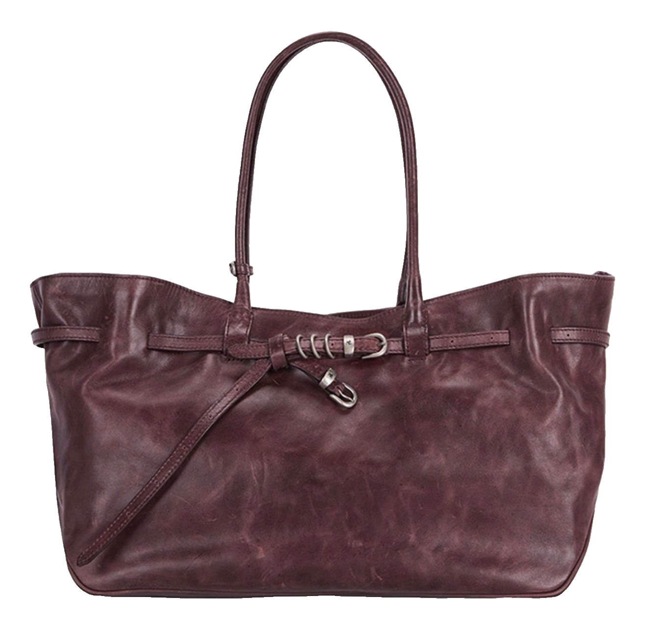 Marge Sherwood Grandma Used Bag Large wine pull-up Korean Shoulder Tote
