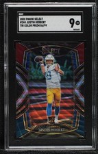 2020 Select Club Level Tri-Color Prizm 86/99 Justin Herbert #244 SGC 9 MINT 4f5