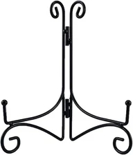 SVENJBB Black Iron Plate Stand, 6 Inch Plate Holder for Display, Small Metal Pla