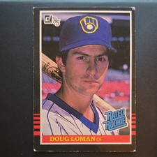 Donruss 1985 Rated Rookie Doug Loman #46 Rookie Milwaukee Brewers MLB Card