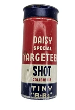 VINTAGE DAISY TARGETEER BB'S TIN CAN BB GUN SHOT 118 CALIBER ADVERTISING