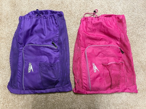 Speedo Adult Drawstring Deluxe Ventilator Mesh Equipment Bag (Qty 2)