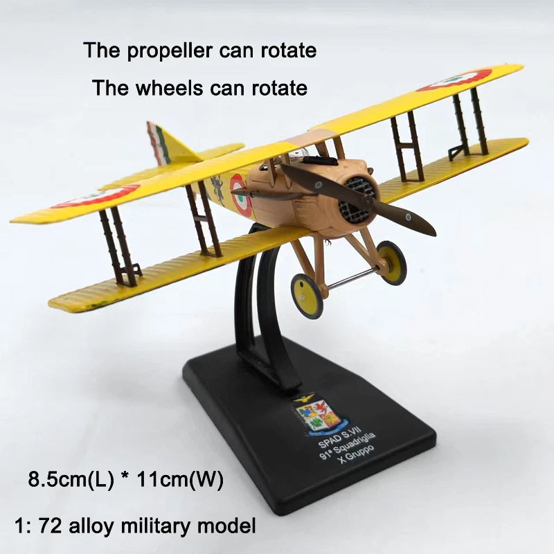 1:72 Diecast Military Model WWI Italian SPAD S.VII Biplane Fighter Collection - Image 2 of 4