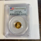 2010 - 1/10 oz American Gold Eagle $5  - FIRST STRIKE - PCGS MS70 ~BEAUTIFUL-098