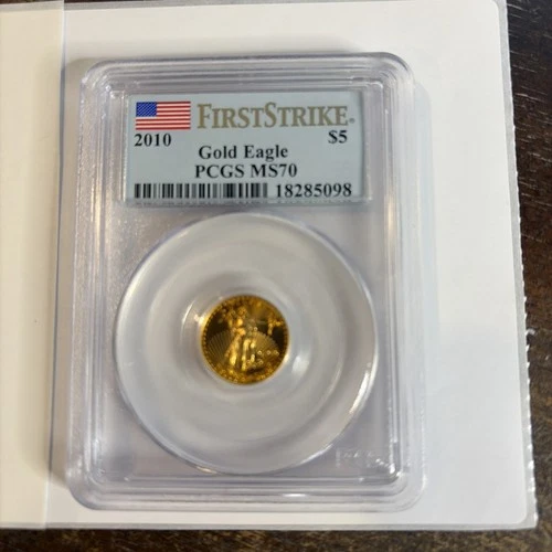 2010 - 1/10 oz American Gold Eagle $5  - FIRST STRIKE - PCGS MS70 ~BEAUTIFUL-098