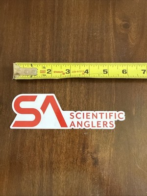 Scientific Anglers Inc Fly Fishing Logo  Sticker/Decal Approx 6  White Red New