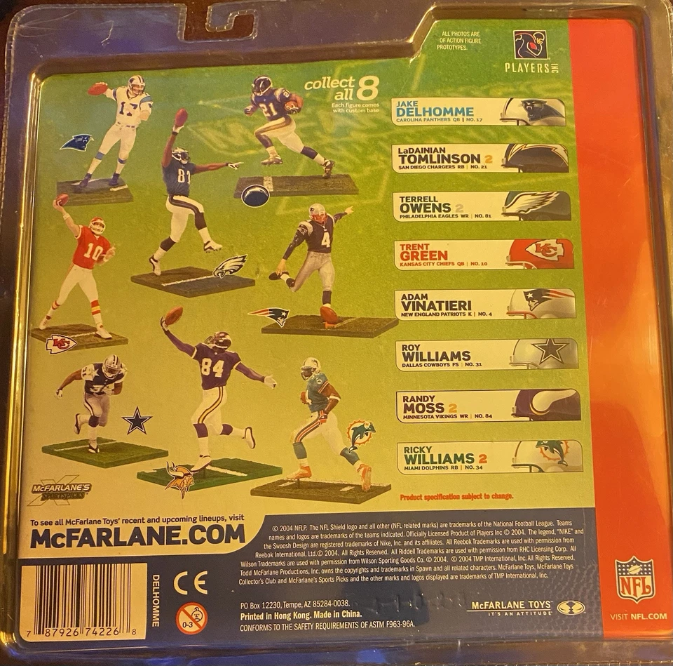 Figura de acción 2004 Jake Delhomme Carolina Panthers McFarlane NFL Foto 2 de 2