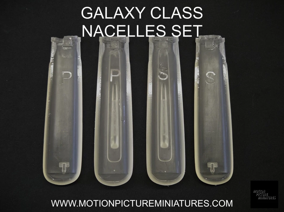 Enterprise D NACELLES COMPLETE SET, 1/1400 AMT, Round2 Star Trek model kit - Image 2 of 4