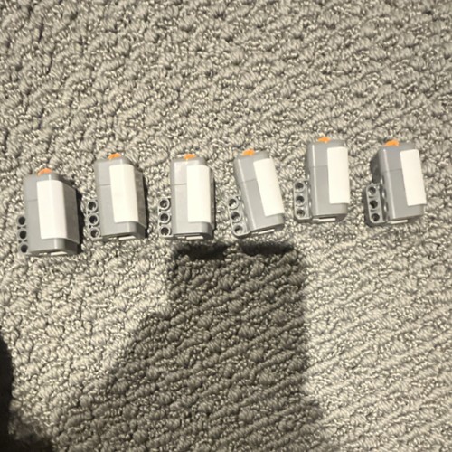 LEGO Power Functions M-Motor Technic Motor Element Gray Orange Lot of 6 8883