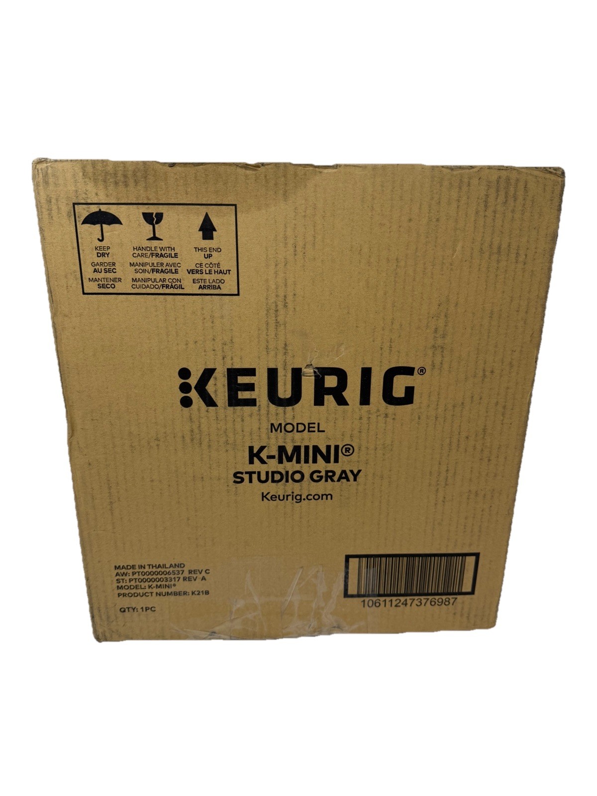 Keurig K-Mini Single Serve Coffee Maker, 6 to12oz w/Cord Storage - Studio Gray