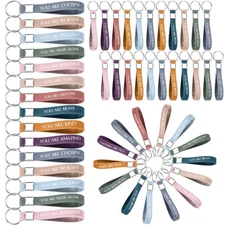 120 Pcs Inspirational Quote Key Chains Bulk Motivational Gift for Employee Nu...