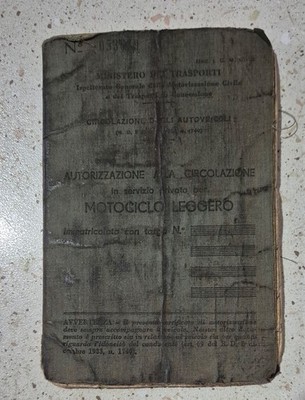 LAMBRETTA 125 DEL 1950 Libretti Genehmigung zur Zulassung