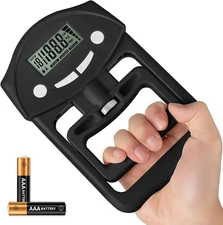 Digital Hand Grip Strength Tester, 220Lbs, Grip Meter for Home & Sports Use