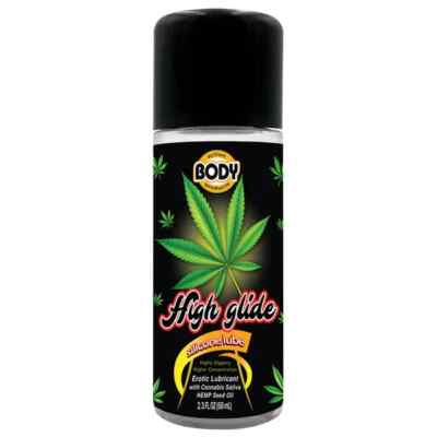 High Glide Erotic Silicone Based with Hemp Seed Oil Lubricant 2.3 oz Bottle