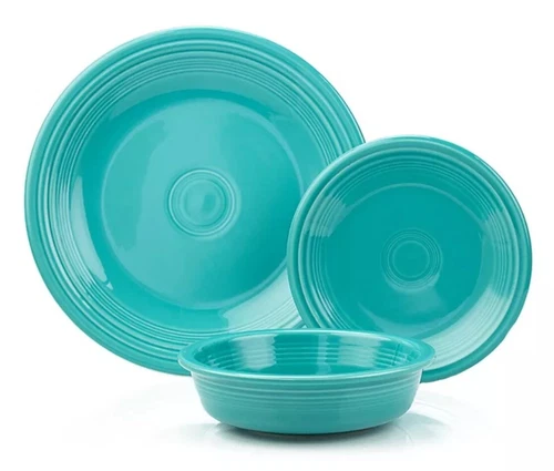 Fiesta 3-Piece Classic Place Setting Turquoise New