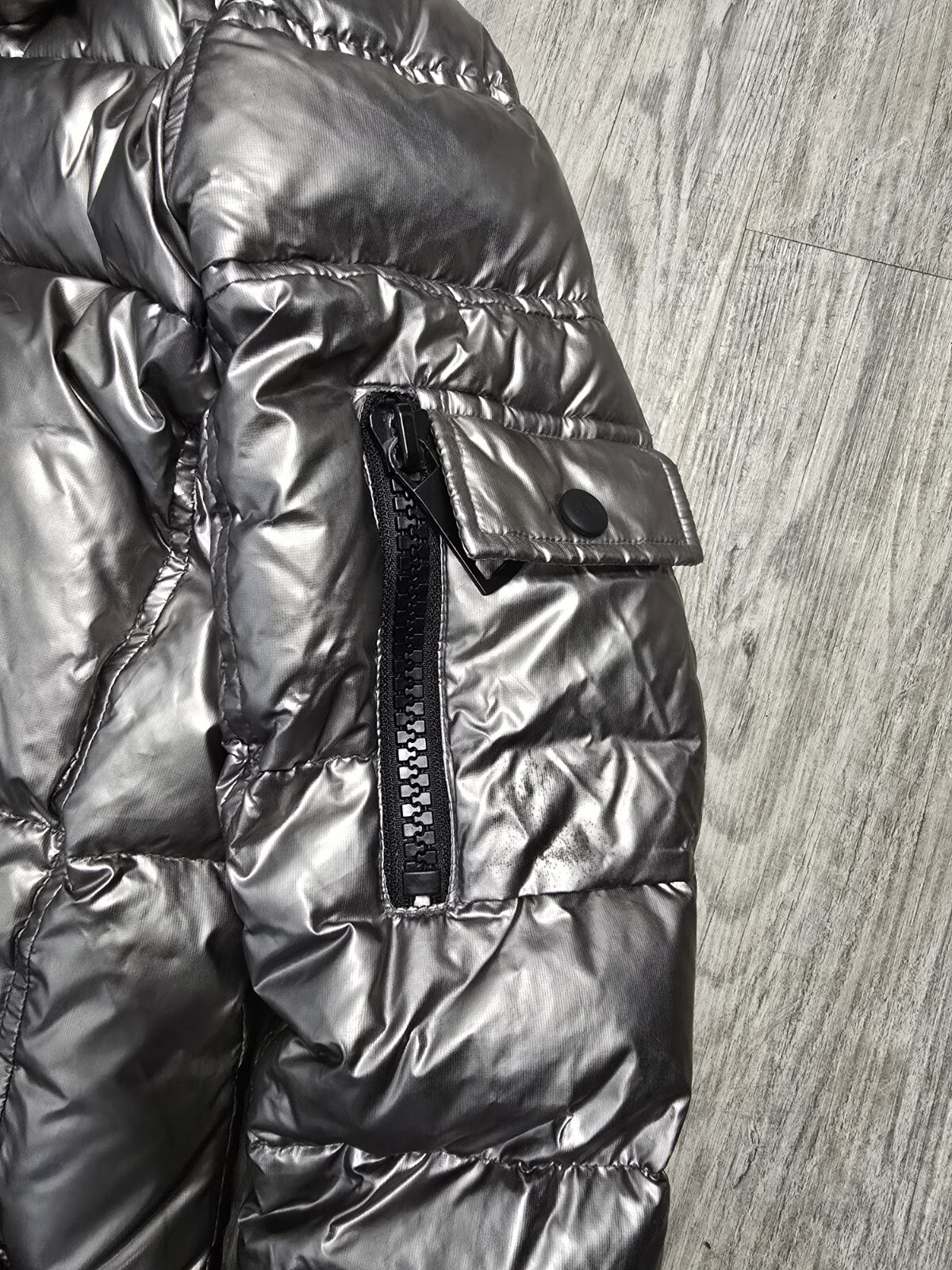 SAM. Down Puffer Jacket Size Small Metallic Grey.… - image 15